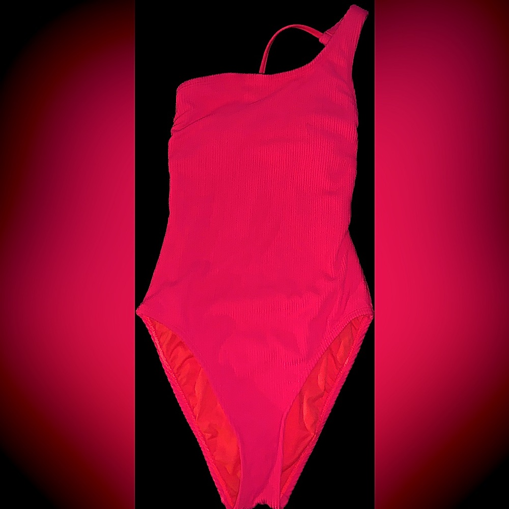 Xhilaration Hot Pink One-Piece Swimsuit, Size XS